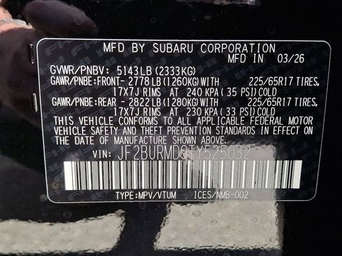 New 2026 Subaru Outback Wilderness w/ Wilderness Package AWD/4WD image 18