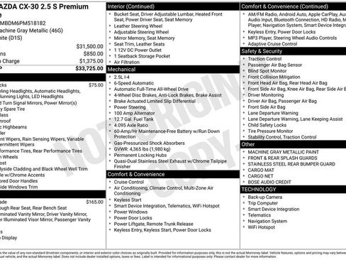 Certified 2023 MAZDA CX-30 AWD 2.5 S w/ Premium Package image 2
