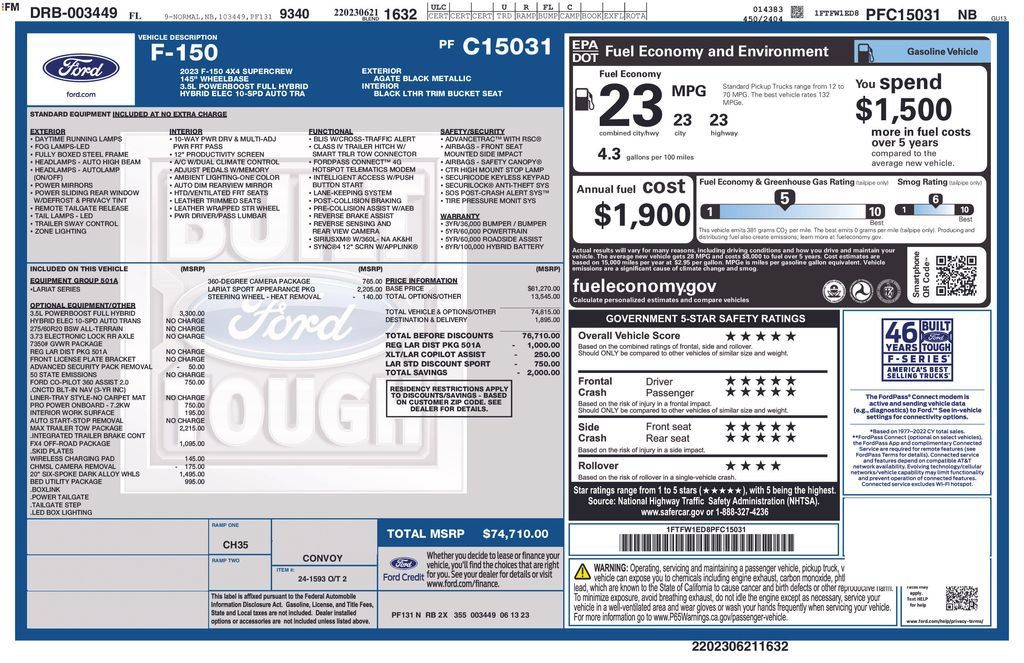 Used 2023 Ford F150 Lariat w/ Max Trailer Tow Package AWD/4WD image 2