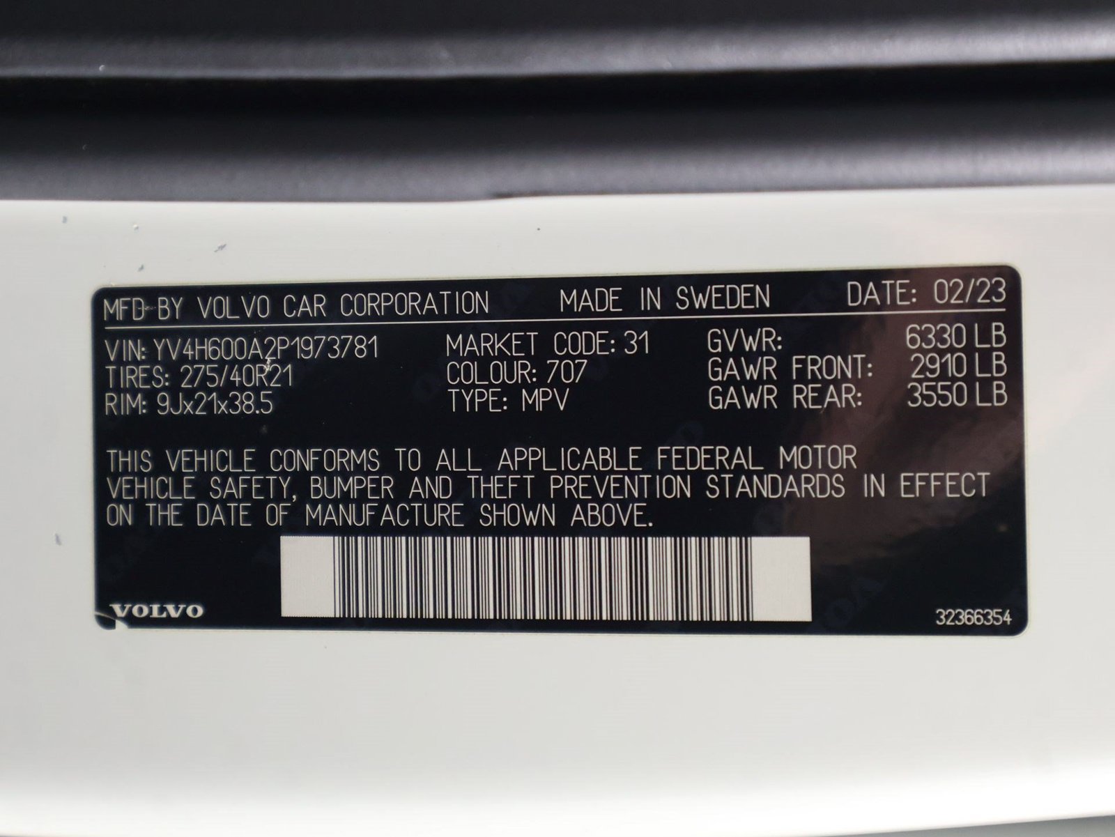 Certified 2023 Volvo XC90 T8 Ultimate AWD/4WD image 16