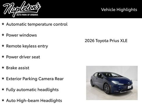 New 2026 Toyota Prius XLE image 15