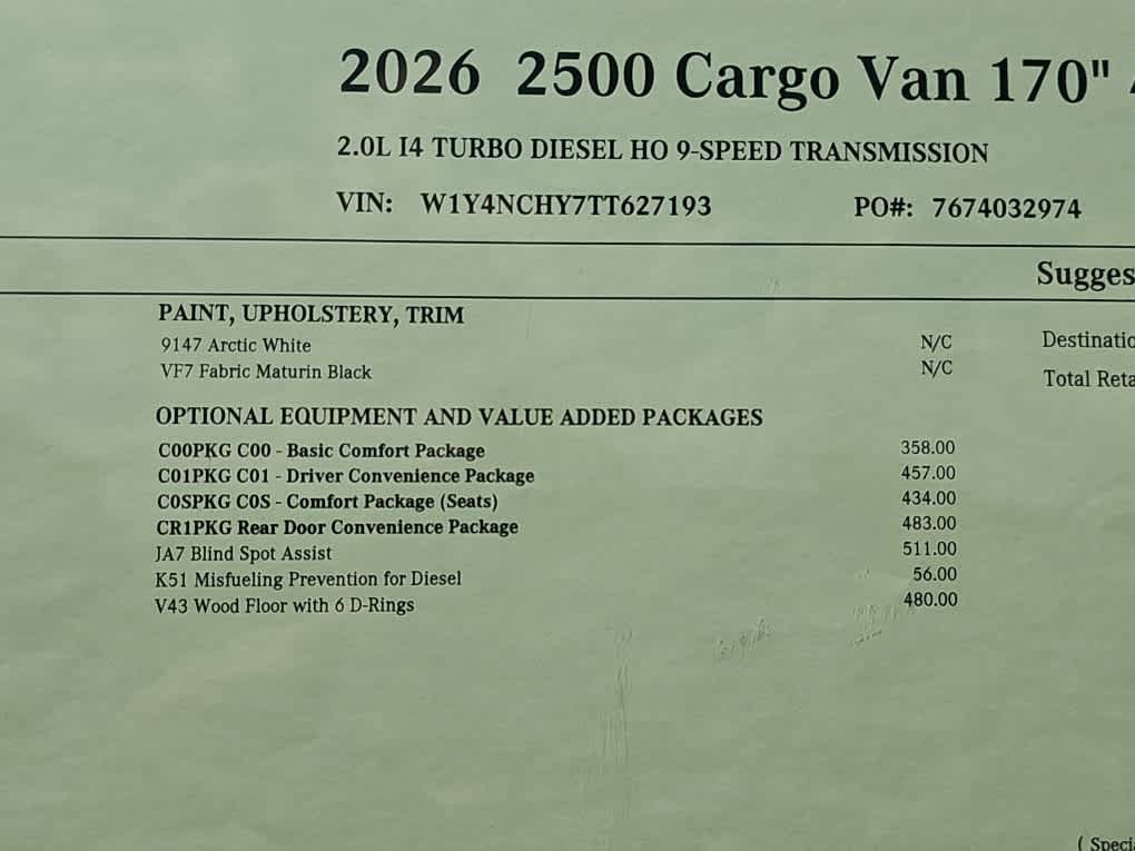 Used 2026 Mercedes-Benz Sprinter 2500 image 9