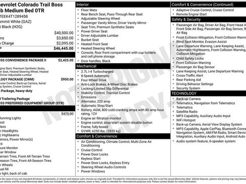 New 2026 Chevrolet Colorado Trail Boss AWD/4WD image 28