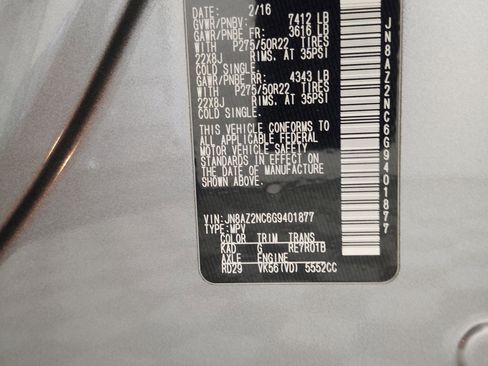 Used 2016 INFINITI QX80 4WD w/ Deluxe Technology Package image 21