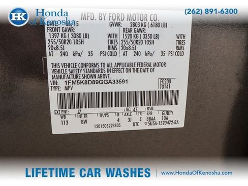 Used 2016 Ford Explorer XLT w/ Equipment Group 202A AWD/4WD image 27