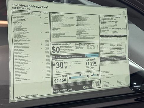 Used 2025 BMW 230i Coupe w/ M Sport Package image 27