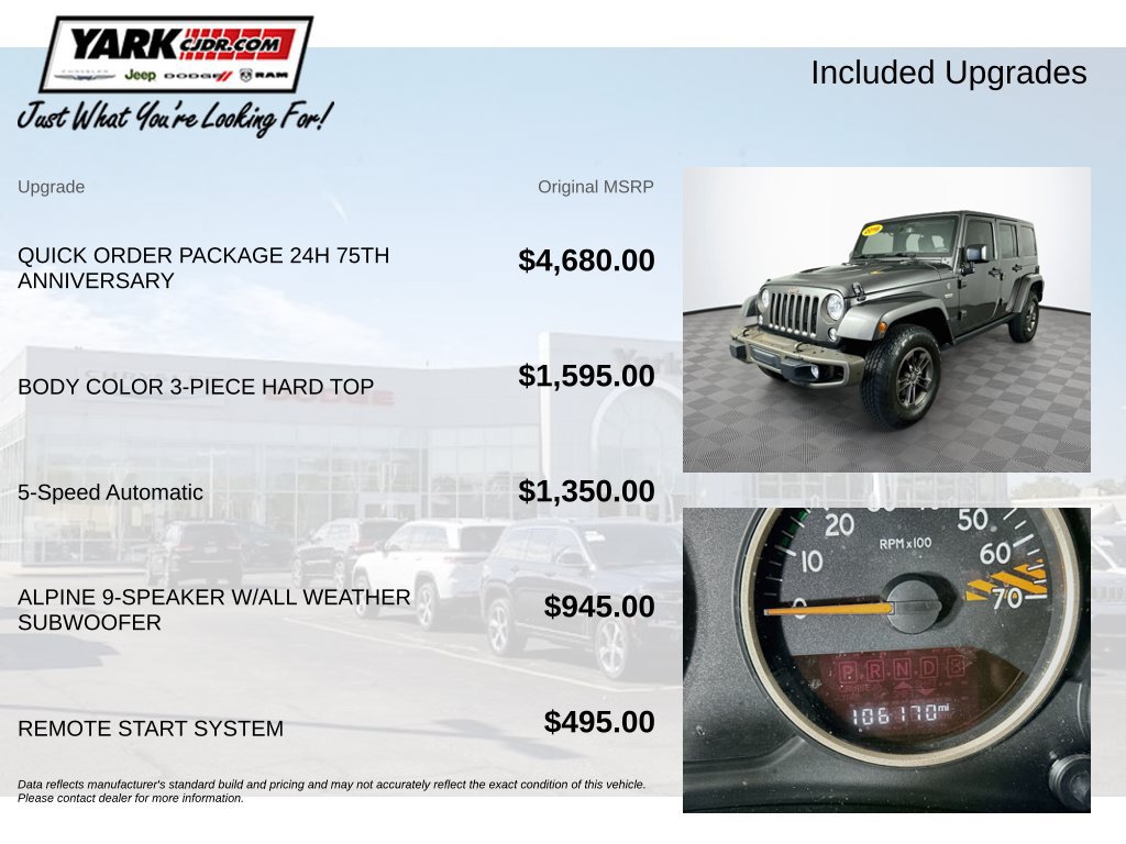 Used 2016 Jeep Wrangler Unlimited Sahara AWD/4WD image 6