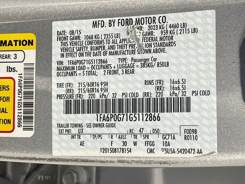 Used 2016 Ford Fusion S FWD image 30