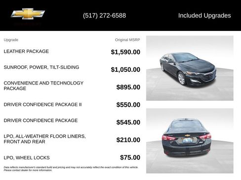 Used 2019 Chevrolet Malibu Hybrid w/ Leather Package FWD image 5