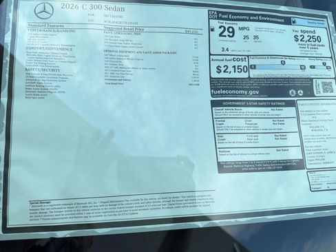 New 2026 Mercedes-Benz C 300 Sedan image 34