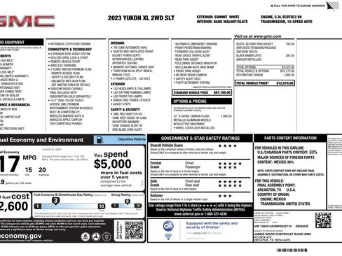 Used 2023 GMC Yukon XL SLT image 3