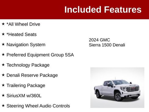 Used 2024 GMC Sierra 1500 Denali w/ Denali Reserve Package AWD/4WD image 3