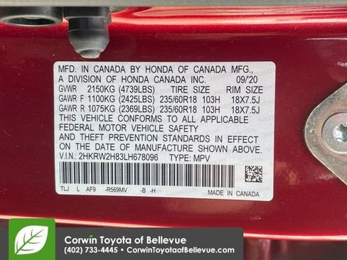 Used 2020 Honda CR-V EX-L image 12