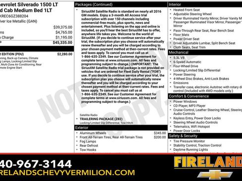 Used 2016 Chevrolet Silverado 1500 LT w/ All Star Edition image 2