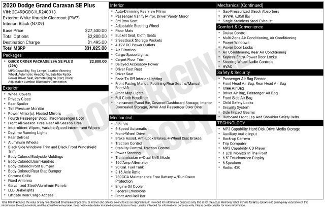 Used 2020 Dodge Grand Caravan SE FWD image 2