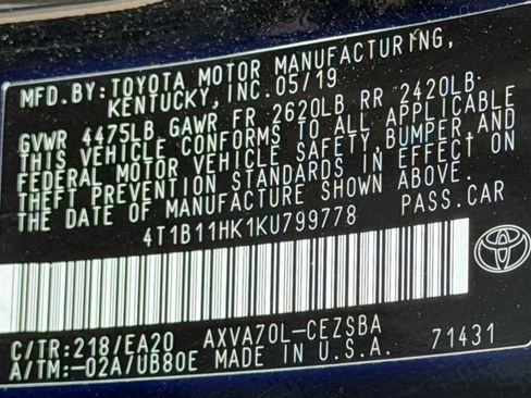 Used 2019 Toyota Camry SE FWD image 11
