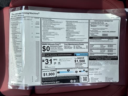 New 2027 BMW 430i Coupe w/ M Sport Package RWD image 25