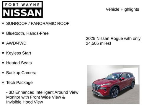 Used 2025 Nissan Rogue SL w/ Tech Package AWD/4WD image 8