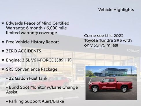 Used 2022 Toyota Tundra SR5 w/ SR5 Convenience Package AWD/4WD image 9