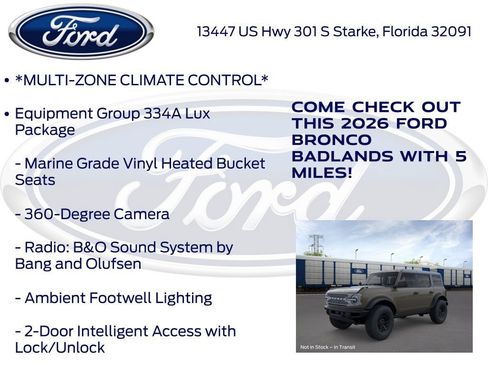 New 2026 Ford Bronco Badlands AWD/4WD image 15