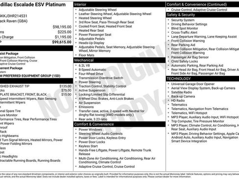 Used 2017 Cadillac Escalade ESV Platinum AWD/4WD image 2
