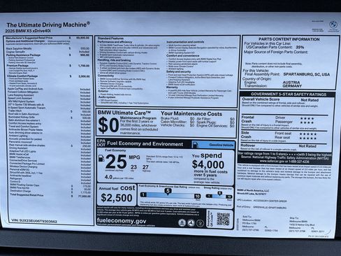 New 2026 BMW X5 xDrive40i w/ Climate Comfort Package image 37