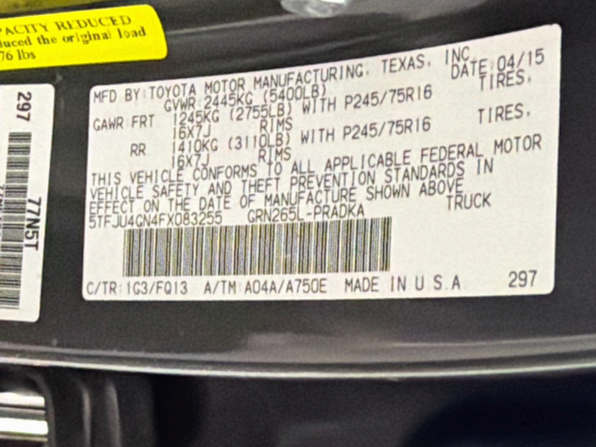 Used 2015 Toyota Tacoma PreRunner w/ SR5 Package RWD image 12