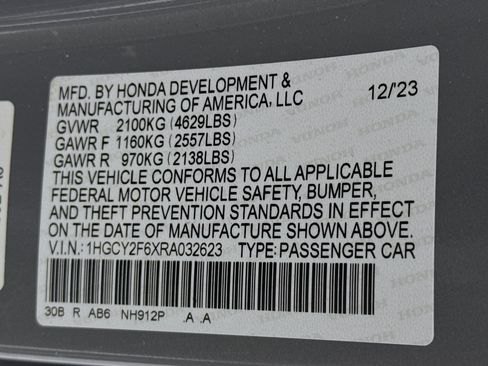 Certified 2024 Honda Accord EX-L image 31