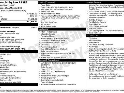 Used 2024 Chevrolet Equinox RS w/ LPO, Floor Liner Package FWD image 36