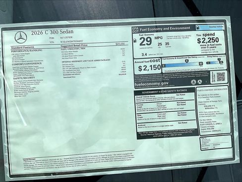 New 2026 Mercedes-Benz C 300 Sedan image 21