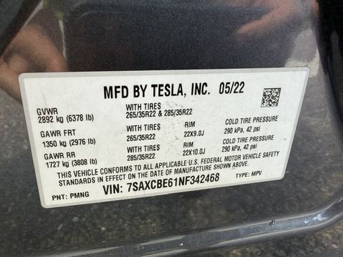 Used 2022 Tesla Model X Plaid AWD/4WD image 21