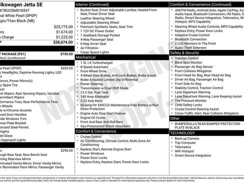 Used 2025 Volkswagen Jetta SE w/ Sunroof Package FWD image 10