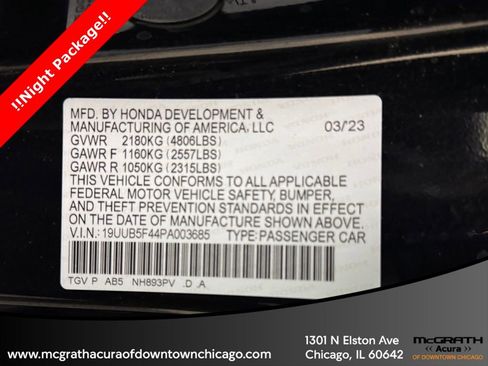 Used 2023 Acura TLX w/ Technology Package FWD image 11