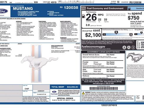 Certified 2024 Ford Mustang Premium RWD image 34