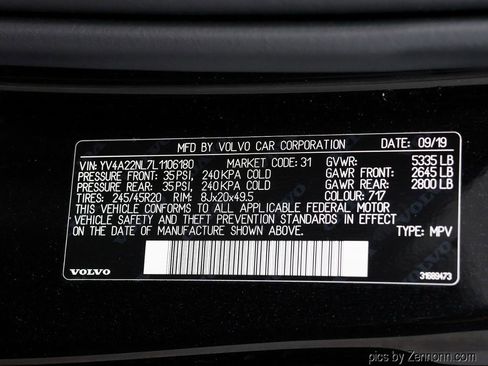 Used 2020 Volvo V90 T6 Cross Country w/ Protection Package Premier image 37