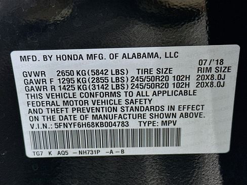 Used 2019 Honda Pilot Touring image 12