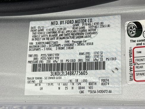 Used 2011 Lincoln MKZ Hybrid w/ 201A Rapid Spec Order Code FWD image 32