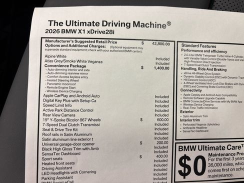 New 2026 BMW X1 xDrive28i w/ Convenience Package image 35