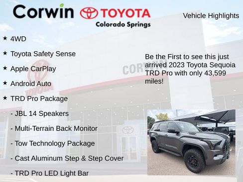 Used 2023 Toyota Sequoia TRD Pro AWD/4WD image 4
