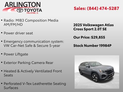 Used 2025 Volkswagen Atlas Cross Sport SE image 3