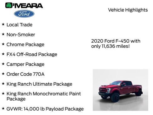 Used 2020 Ford F450 King Ranch w/ King Ranch Ultimate Package AWD/4WD image 8