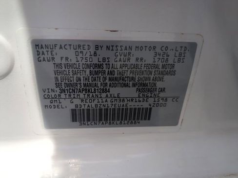 Used 2019 Nissan Versa SV w/ SV Special Edition Package FWD image 36