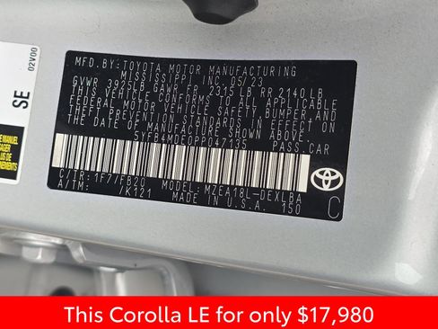 Used 2023 Toyota Corolla LE image 40