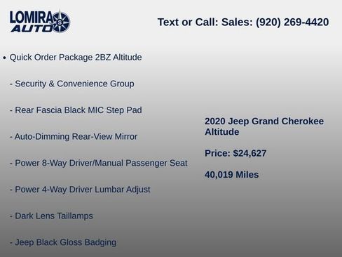 Used 2020 Jeep Grand Cherokee Altitude AWD/4WD image 6