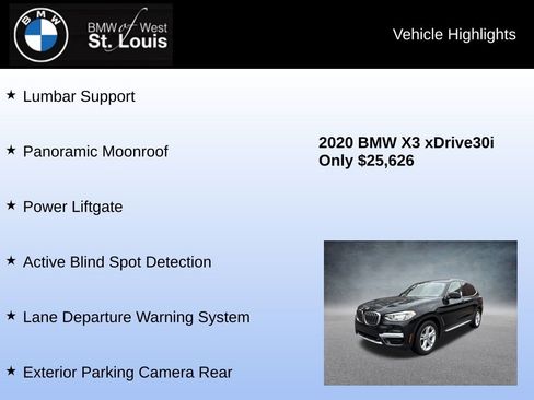 Used 2020 BMW X3 xDrive30i w/ Convenience Package image 16