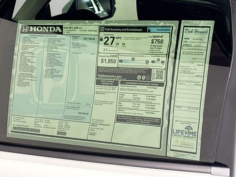 New 2026 Honda HR-V LX image 23