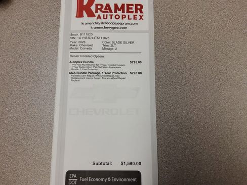 New 2026 Chevrolet Corvette Stingray Preferred Conv w/ 2LT image 35