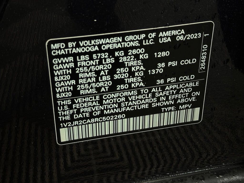 Used 2024 Volkswagen Atlas SE w/ Panoramic Sunroof Package FWD image 22