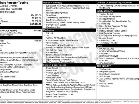 Used 2021 Subaru Forester Touring w/ Popular Package #2 image 6