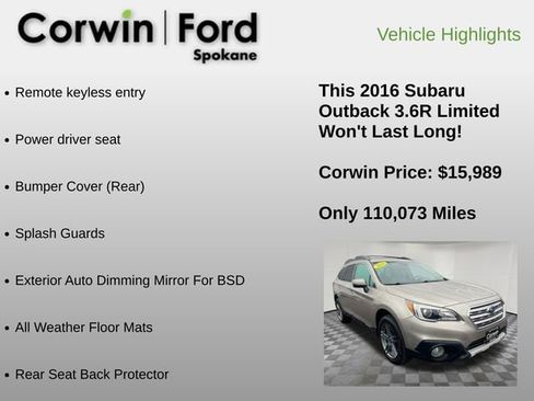 Used 2016 Subaru Outback 3.6R Limited image 24